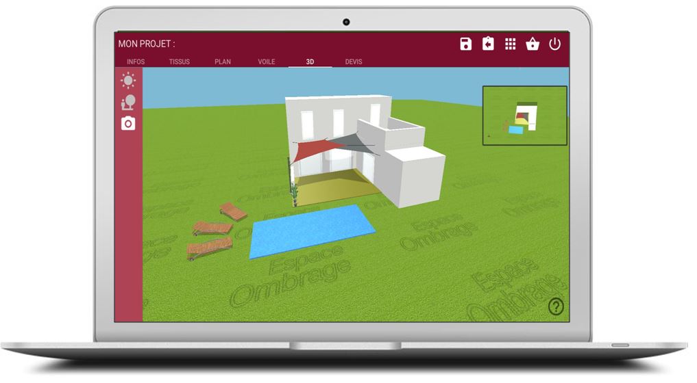 Logiciel 3D voile d'ombrage